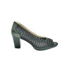 Black Sandal - Peep Toe Heel