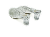 Block Heel Mule - Silver