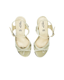 Strappy -Block Heel  - Beige