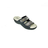 Polyflex "comfort made in Italy" House Sandal (Black) Two Velcro Straps