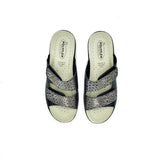 Polyflex "comfort made in Italy" House Sandal (Black) Two Velcro Straps