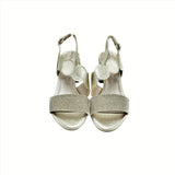Block Heel Sandal  - Platinum