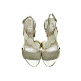 Block Heel Sandal  - Platinum