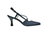 Di Vernissage - T-STRAP LEATHER CONE HEEL (GALAXY NIGHT) SANDAL