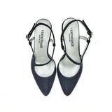 Di Vernissage - T-STRAP LEATHER CONE HEEL (GALAXY NIGHT) SANDAL