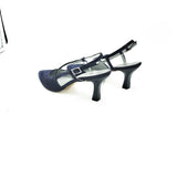 Di Vernissage - T-STRAP LEATHER CONE HEEL (GALAXY NIGHT) SANDAL