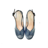 Soffice Sogno - Sling-Back/ Peep-Toe/Block Heel (Navy)