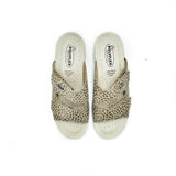 Polyflex "comfort made in Italy" House Sandal (Beige) Two Velcro Straps