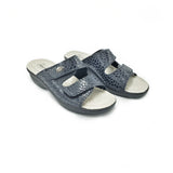 Polyflex "comfort made in Italy" House Sandal (Black) Two Velcro Straps