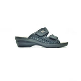 Polyflex "comfort made in Italy" House Sandal (Navy Blue) Two Velcro Straps