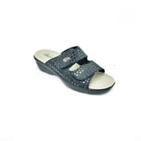 Polyflex "comfort made in Italy" House Sandal (Navy Blue) Two Velcro Straps