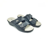 Polyflex "comfort made in Italy" House Sandal (Navy Blue) Two Velcro Straps