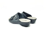 Polyflex "comfort made in Italy" House Sandal (Navy Blue) Two Velcro Straps