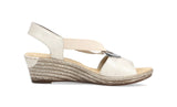 Rieker - T-Back Wedge (Beige)