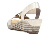 Rieker - T-Back Wedge (Beige)