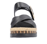 Rieker -  T-Strap Block Heel Platform