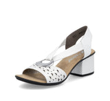 Rieker -  Block Heel - Ankle Strap (White)