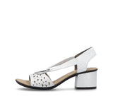 Rieker -  Block Heel - Ankle Strap (White)