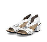 Rieker -  Block Heel - Ankle Strap (White)