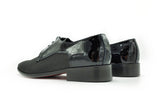 Men's Black Formal Derby Shoe ( Honeycomb Fabric Toe)