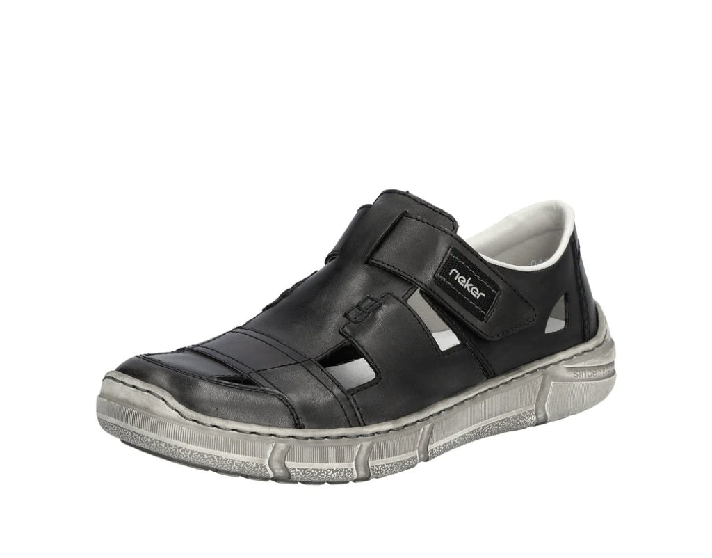 Step into Style and Comfort: Rieker Men's Perforated Leather Sandals