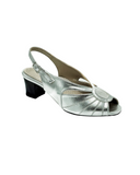 Silver Female Heels Shoes from Italy