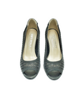 Black Sandal - Peep Toe Heel