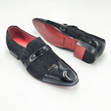 Slip-On loafer - Suede/Leather Cap Toe (Floral Design)