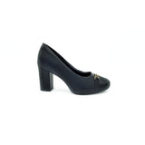 Piccadilly- WOMEN FASHION COMFORTABLE BUSINESS SHOE MID HEEL IN NAPPA BLACK