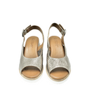 Erdo-Platinum bronze-Sling Back Wedge Sandal