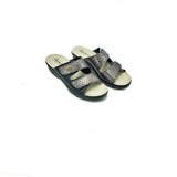 Polyflex "comfort made in Italy" House Sandal (Black) Two Velcro Straps
