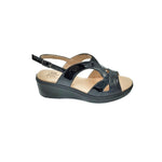 Confort Shoe Factory Est. 1976 Wedge Sandal (Black)