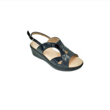 Confort Shoe Factory Est. 1976 Wedge Sandal (Black)