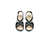 Confort Shoe Factory Est. 1976 -Wedge Sandal (Suede) (Black)