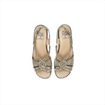 Confort Shoe Factory Est. 1976  Wedge Sandal (Suede) (Gold)