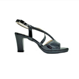 Cone Heel Sandal Platform  - Black