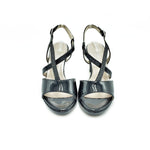 Cone Heel Sandal Platform  - Black