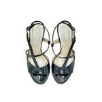 Cone Heel Sandal Platform  - Black