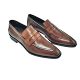 Franco Riva Shoes Loafer Blake Stich (Brandy) vero cuoio