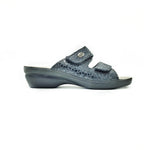 Polyflex "comfort made in Italy" House Sandal (Black) Two Velcro Straps