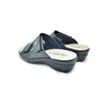 Polyflex "comfort made in Italy" House Sandal (Black) Two Velcro Straps