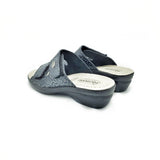 Polyflex "comfort made in Italy" House Sandal (Black) Two Velcro Straps