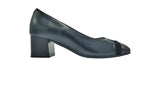 Due EMMA - Black Pump Block Heel  (Chiara)  -  Made In Italy