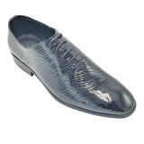 Men's Oxford (Black) vero cuoio  Patent Leather (Wavelet Design)