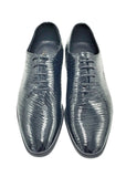 Men's Oxford (Black) vero cuoio  Patent Leather (Wavelet Design)