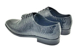 Men's Oxford (Black) vero cuoio  Patent Leather (Wavelet Design)