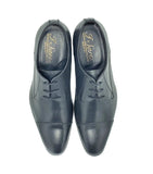 Italian Manufacture Men's Derby Cap-Toe (Black) vero cuoio