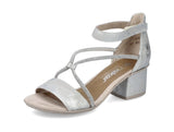 Rieker -  Block Heel - Ankle Strap (Silver)