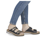 Rieker -  Slip-on Wedge Platform (Black)