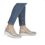 Rieker - Closed (Perforated Design) Toe Sling Back Wedge